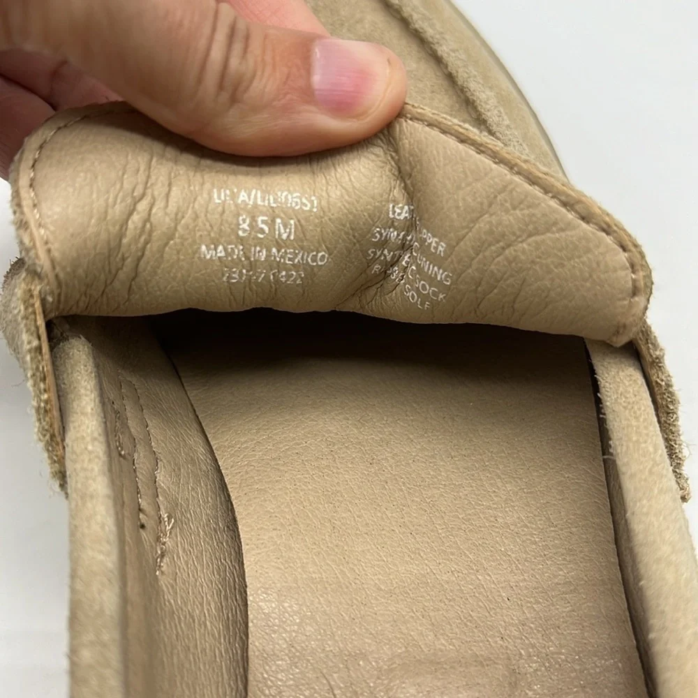 Steve Madden - Lila Taupe Suede Slip On Rounded Close Toe Chunky Loafer Size 8.5